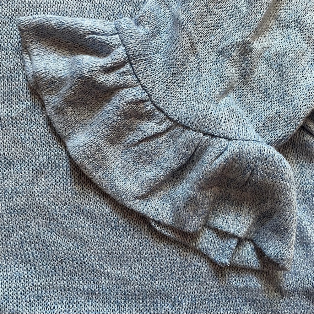 ASOS knit v-neck, baby blue, cute details on sleeves - Picture 7 of 11